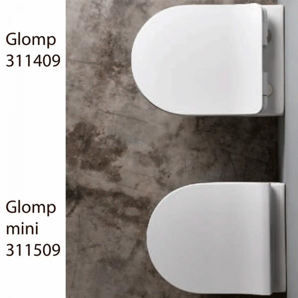 Lavabo Glomp Mini rimless væghængt toilet inkl. sæde - Hvid Lavabo Glomp Mini rimless væghængt toilet inkl. sæde - Hvid