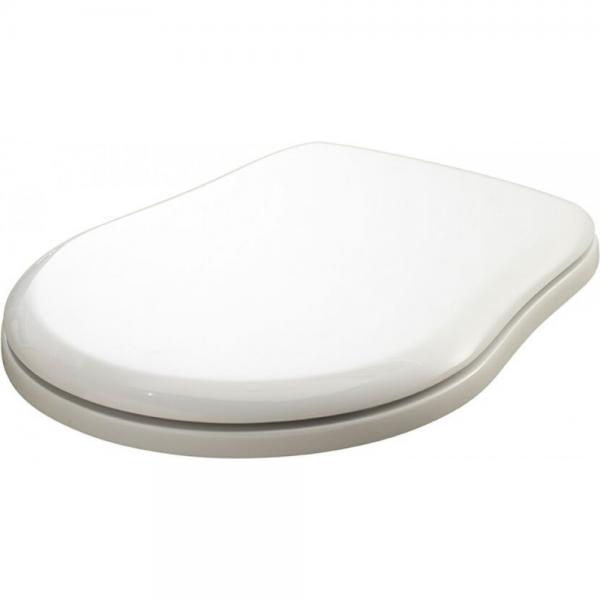 Lavabo Retro toiletsæde - Blank hvid/krom beslag