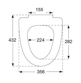 Pressalit 754 toiletsæde m/soft close og propbeslag - Hvid