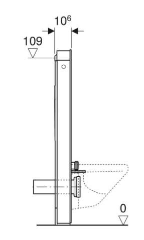 Geberit Monolith cisternemodul væghængt toilet 114 cm Skifer