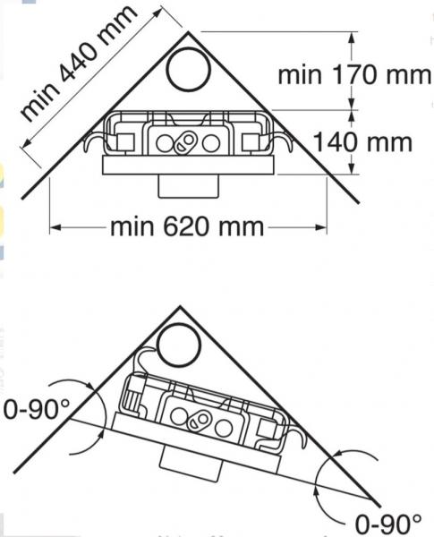 Gustavsberg Trimont XS-fikstur - Høj model med frontbetjening