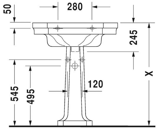 Duravit 1930 70 håndvask t/væg