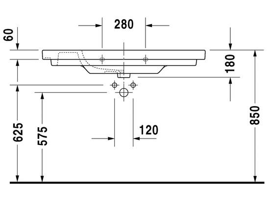 Duravit D-Code 105 møbelvask