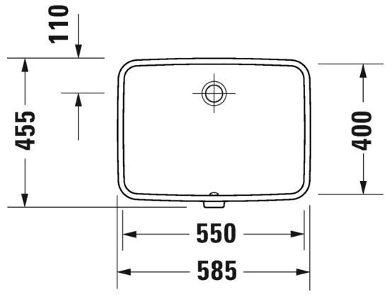 Duravit No.1 58 håndvask t/underlimning - Uden hanehul