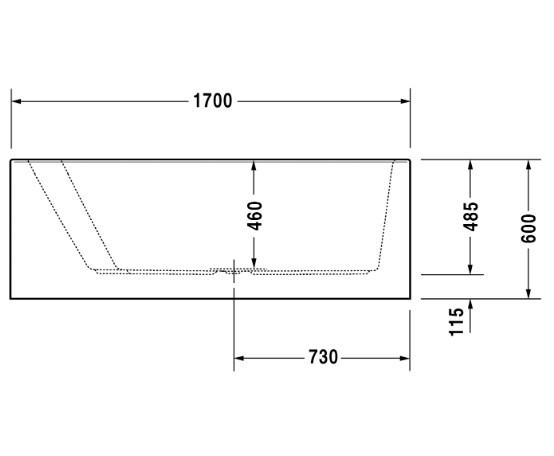 Badewanne Paiova 1700x1300mm Weiss