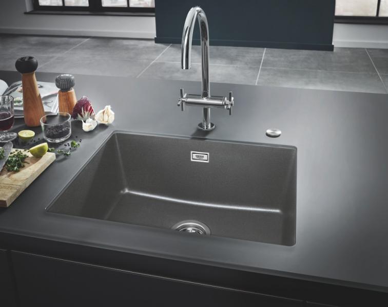 Grohe K700U køkkenvask i komposit 70-C - Grå granit
