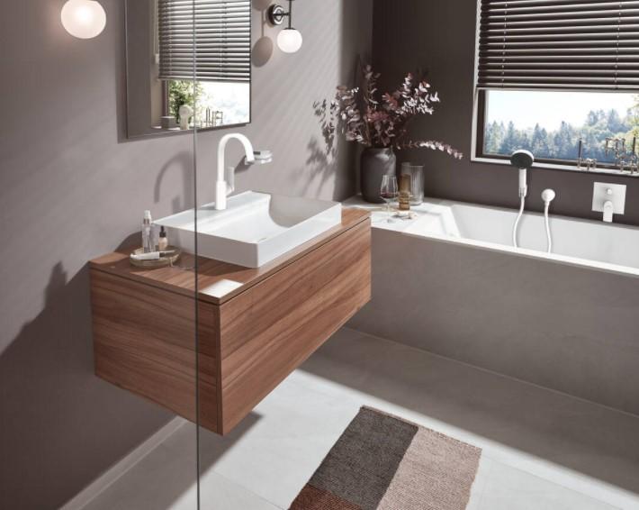 Hansgrohe Vivenis 210 håndvaskarmatur m/svingtud - Mat hvid