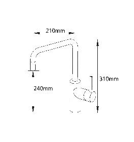 CK01 køkkenarmatur messing - VVS nr.: 706057185