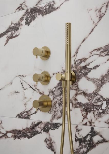 Damixa Iris XS 1 300 brusesæt til indbygning - Børstet bronze Damixa Iris XS 1 300 brusesæt til indbygning - Børstet bronze