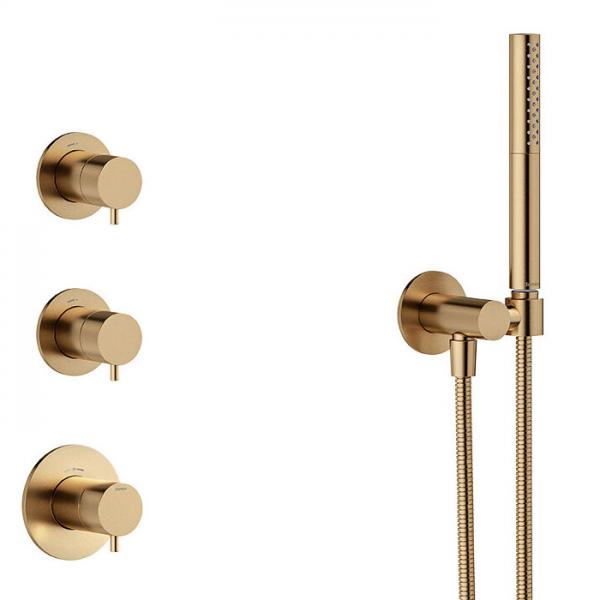 Damixa Iris XS 2 brusesystem til indbygning - Loft - Børstet bronze Damixa Iris XS 2 brusesystem til indbygning - Loft - Børstet bronze