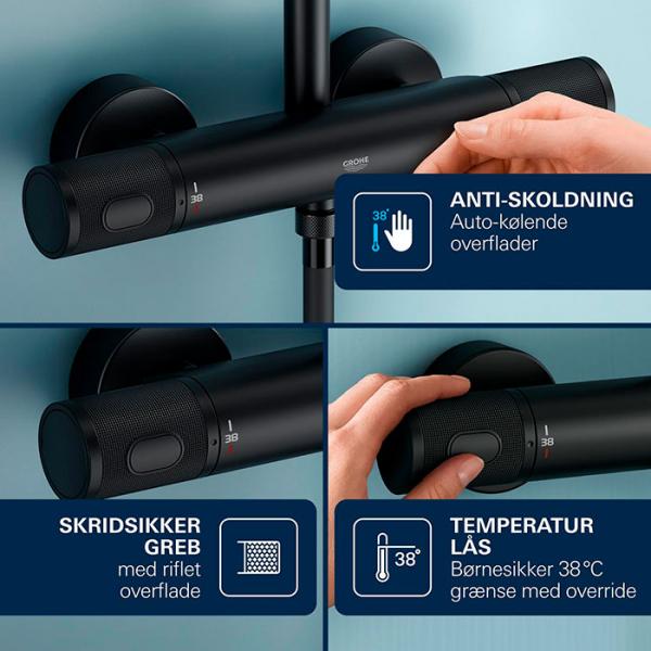 Grohe Precision Feel armatur til brus - Mat sort Grohe Precision Feel armatur til brus - Mat sort