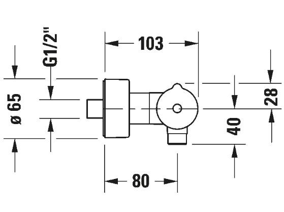 Duravit C.1 brusebatteri m/termostat - Krom