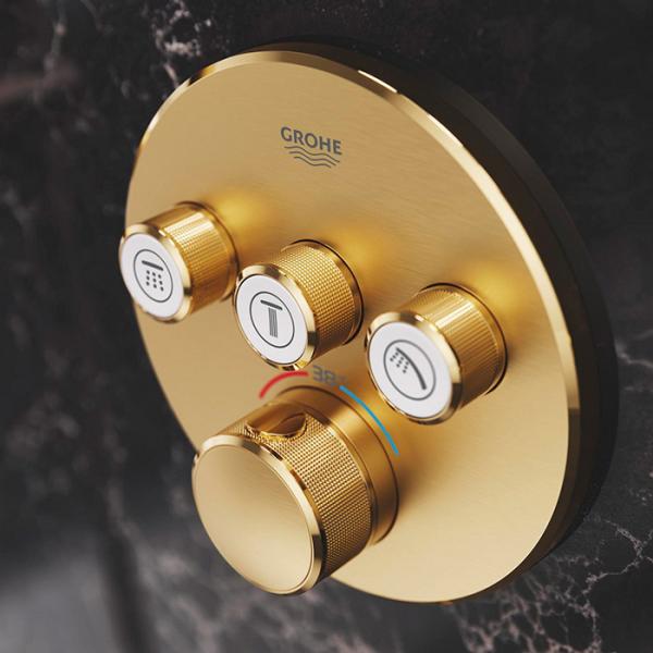 Grohe SmartControl indbygningsarmatur med 3 udtag - B&oslash;rstet cool sunrise
