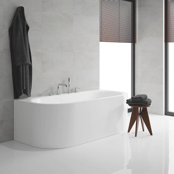 Grohe Essence komplet badekararmatur t/karkant - Supersteel Grohe Essence komplet badekararmatur t/karkant - Supersteel