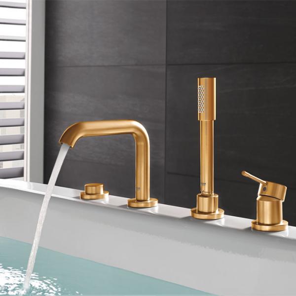 Grohe Essence komplet badekararmatur t/karkant - Børstet Cool Sunrise