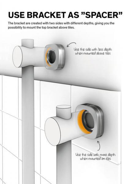 Damixa Pine Flex brusesæt - Krom