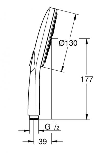 Grohe Rainshower SmartActive brusesæt - Supersteel