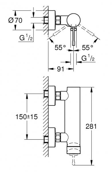 Grohe Rainshower SmartActive komplet brusesystem - Supersteel