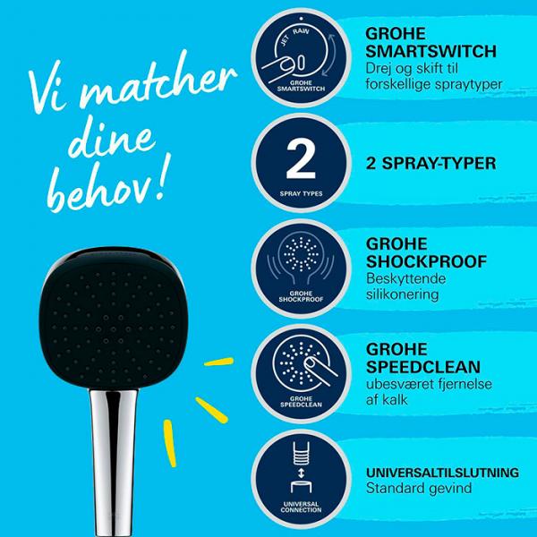 Grohe Vitalio Comfort 110 håndbruser 2 sprays