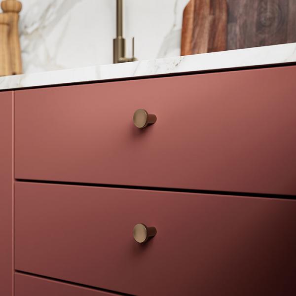 Damixa Zen møbelknop Ø24 mm - Børstet kobber