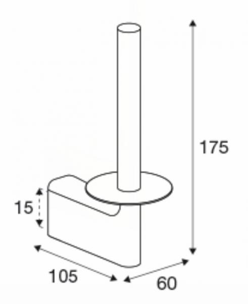 Pressalit Style reservepapirsholder - Børstet messing