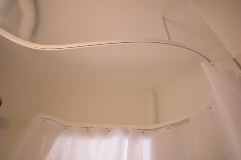 Van Der P bøjelig badeforhængsstang 2 meter - Hvid