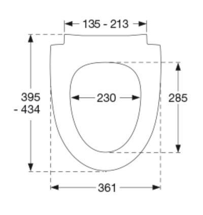 Pressalit vægspand og Sway Norden toiletsæde m/Soft Close og Lift-Off