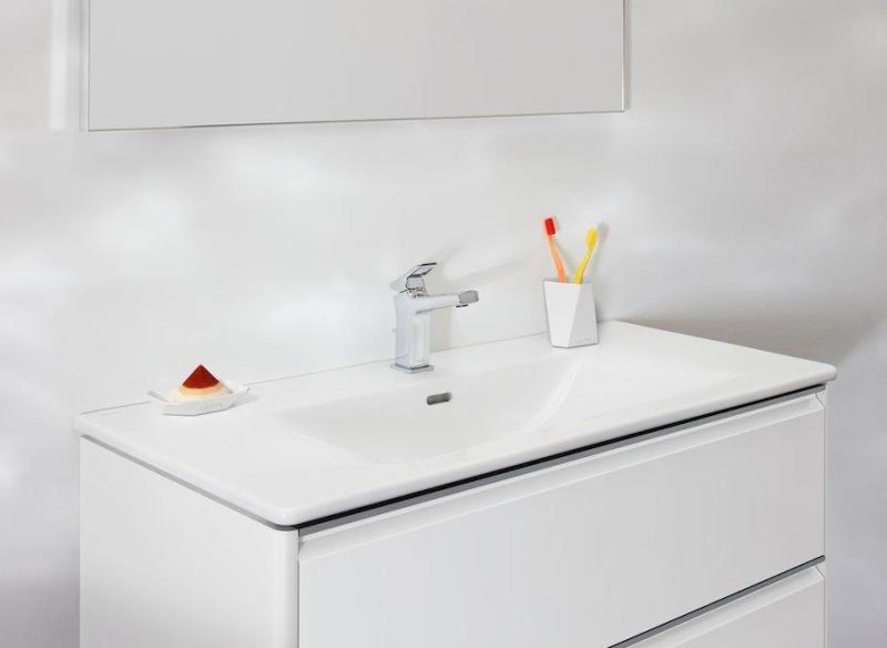 Laufen Palace 100 m&oslash;belpakke m/slim vask og 2 skuffer - Mathvid