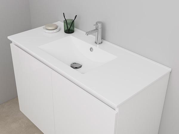 Sanibell Online 101 m&oslash;bels&aelig;t m/grebsfri l&aring;ger - Hvid h&oslash;jglans