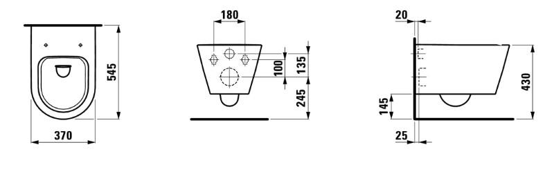 Laufen Kartell Rimless hængeskål - Mathvid