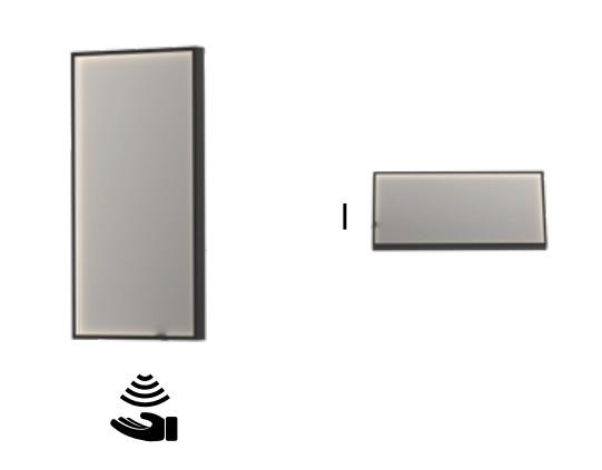 Sanibell Ink SP19 spejl m/lys, varme og sensor 40 x 80 cm - Mat hvid