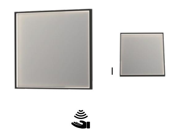 Sanibell Ink SP19 spejl m/lys, varme og sensor 90 x 80 cm - Mat hvid