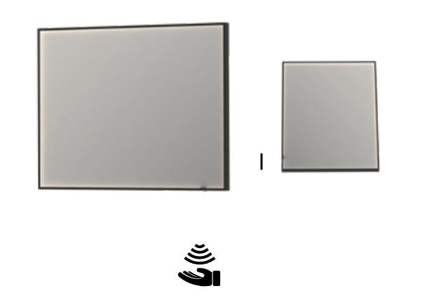 Sanibell Ink SP19 spejl m/lys, varme og sensor 100 x 80 cm - Mat hvid