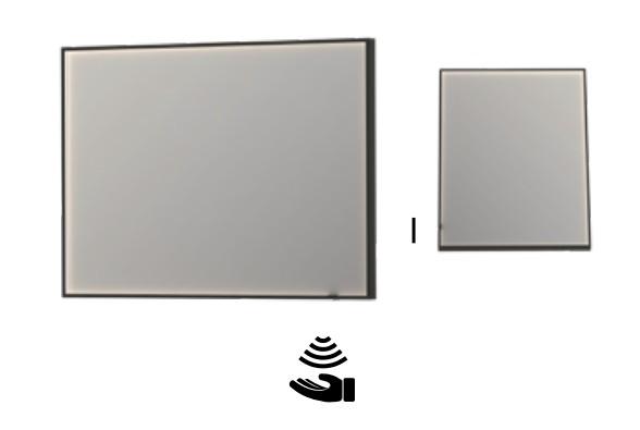 Sanibell Ink SP19 spejl m/lys, varme og sensor 120 x 80 cm - Mat sort