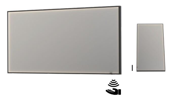 Sanibell Ink SP19 spejl m/lys, varme og sensor 160 x 80 cm - Mat sort