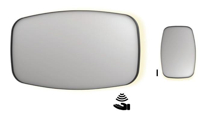 Sanibell Ink SP30 superellipse spejl m/backlight, varme og sensor 160 x 80 cm - Mat sort