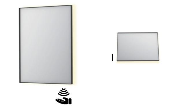 Sanibell Ink SP32 firkantet spejl m/backlight, varme og sensor 60 x 80 cm - Børstet gunmetal