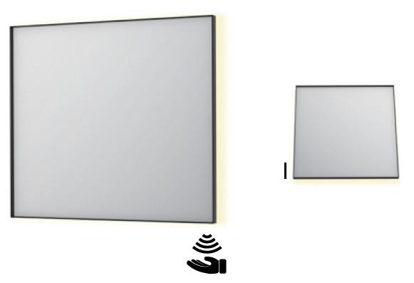 Sanibell Ink SP32 firkantet spejl m/backlight, varme og sensor 100 x 80 cm - Børstet mat guld