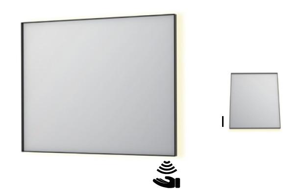 Sanibell Ink SP32 firkantet spejl m/backlight, varme og sensor 120 x 80 cm - Børstet kobber