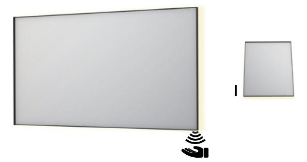 Sanibell Ink SP32 firkantet spejl m/backlight, varme og sensor 140 x 80 cm - Børstet mat guld