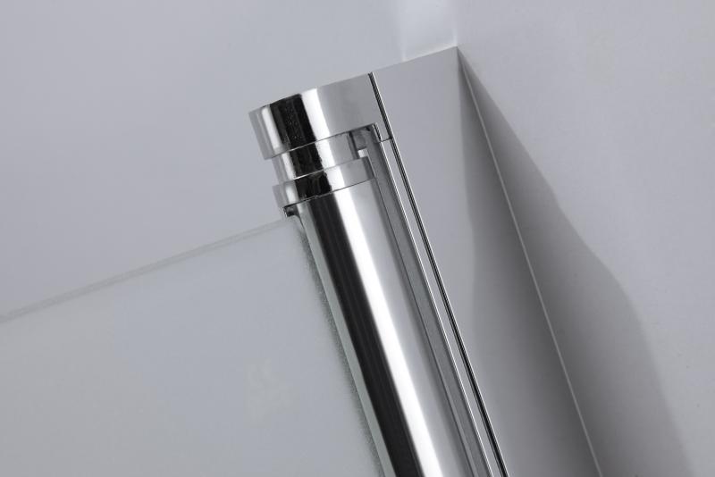 Nortiq brusehjørne 90x90 - Frostet glas/krom