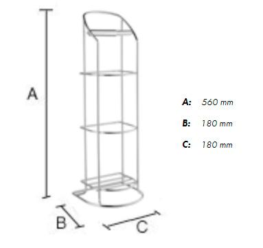 Beslagsboden fritstående toiletpapirholder - Dobbelt - Krom