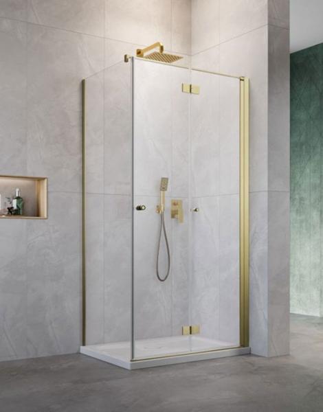 Str&oslash;mberg Noma 195 fastv&aelig;g m/folded&oslash;r 800mm - H&oslash;jre - B&oslash;rstet messing