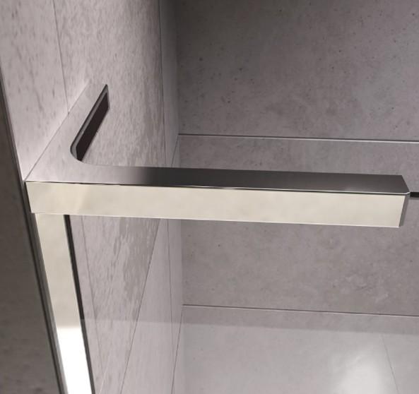 Str&oslash;mberg Faro 42 bruseniche m/skyded&oslash;re 86x86 - Klar glas/krom
