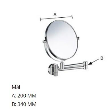 Smedbo Outline kosmetikspejl m/svingarm og 7 x forstørrelse - Krom