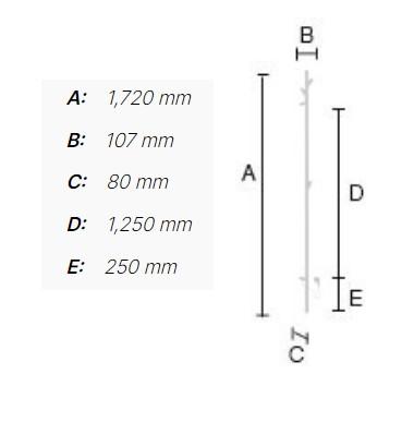Smedbo Dry håndklædetørrer til el - 172 cm - Børstet messing
