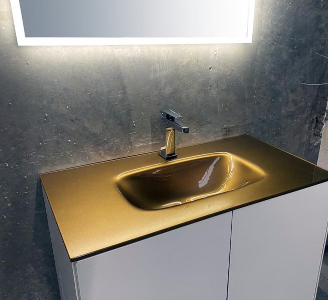 Bath 121 møbelvask i glas - Blank bronze