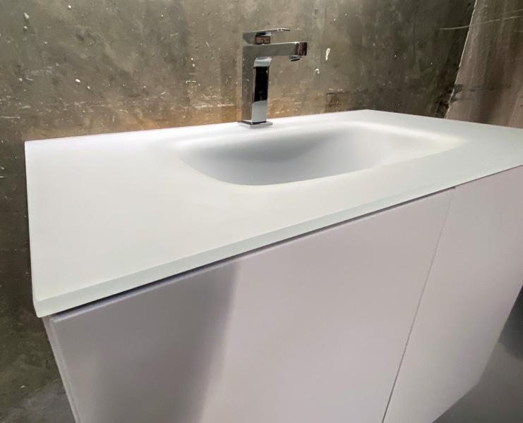 Bath 101 møbelvask i glas - Mat grå