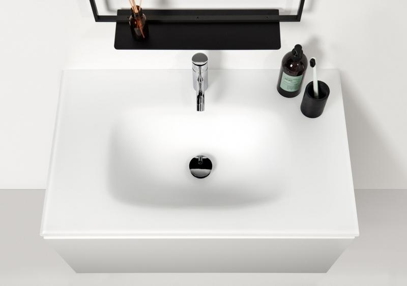 Bath 81 møbelvask i glas - Mat hvid