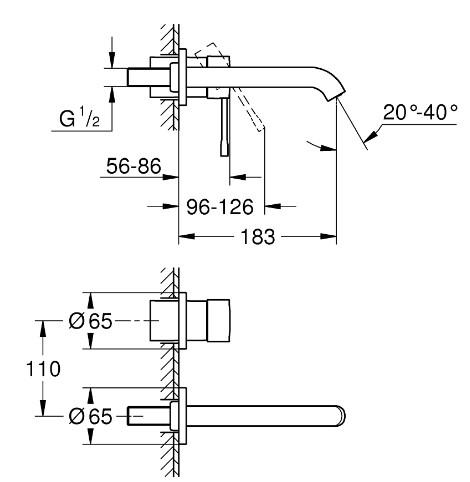 Grohe komplet indbygningspakke til badekar - Børstet Cool Sunrise Grohe komplet indbygningspakke til badekar - Børstet Cool Sunrise